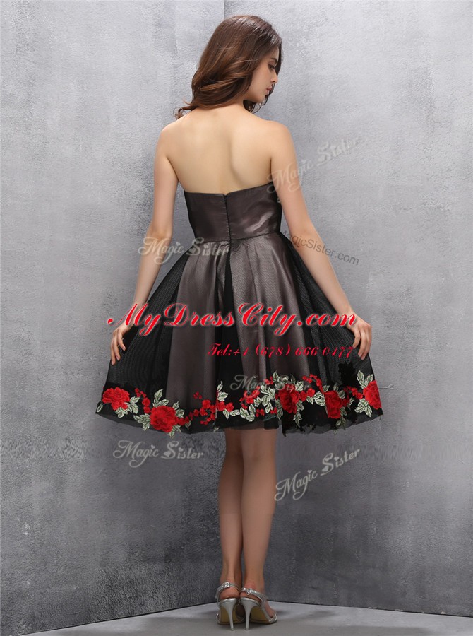 On Sale Brown and Pink And Black Sleeveless Chiffon Zipper Prom Dresses for Prom