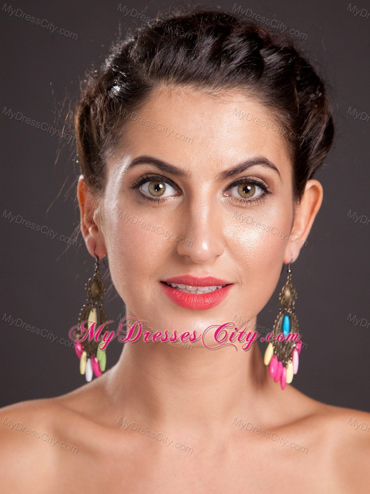 Multi-color Chandelier Alloy Drop Earrings