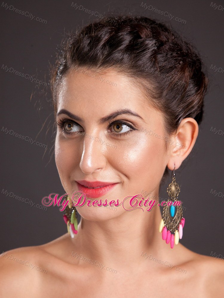 Multi-color Chandelier Alloy Drop Earrings