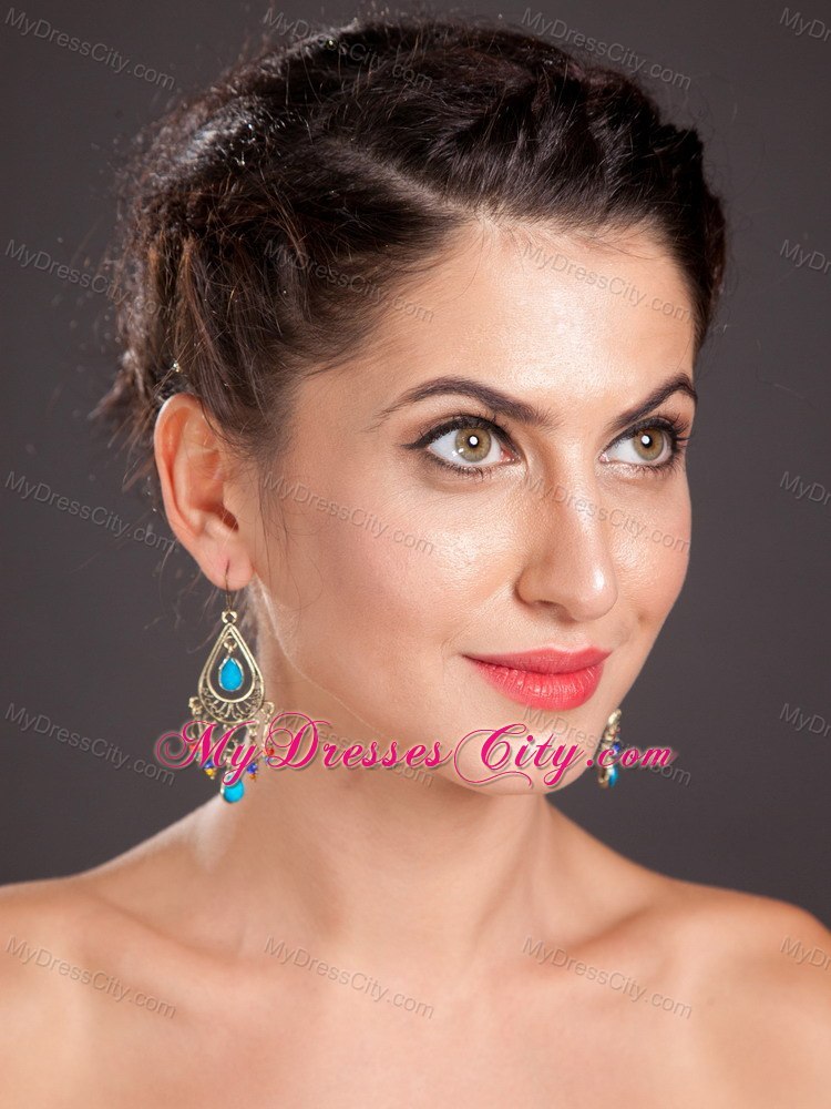 Charming Gold Plated Chandelier Drop Earrings