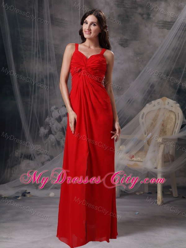 Discount Empire Red Ruched 2013 Prom Dress for Party