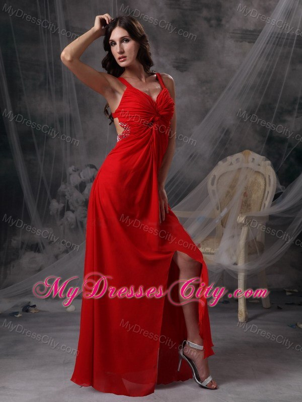 Discount Empire Red Ruched 2013 Prom Dress for Party