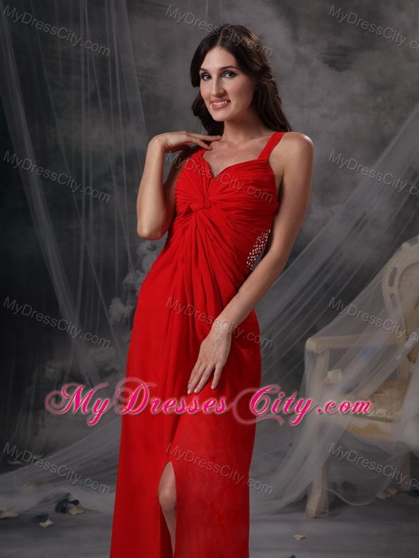 Discount Empire Red Ruched 2013 Prom Dress for Party