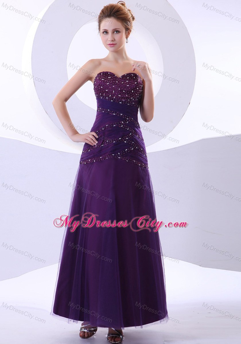 Exquisite Purple Sweetheart Prom Evening Dress Online