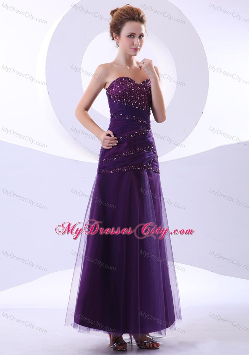 Exquisite Purple Sweetheart Prom Evening Dress Online