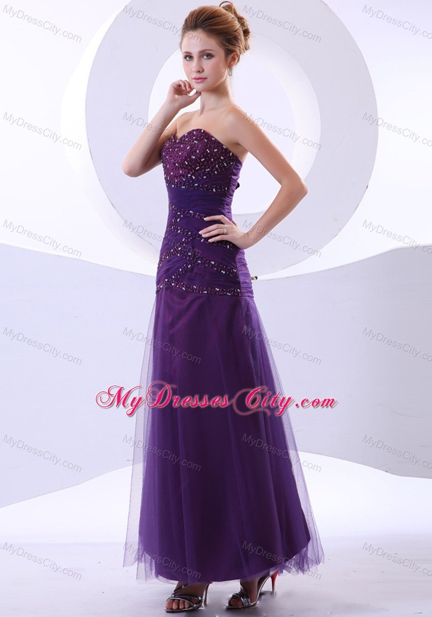 Exquisite Purple Sweetheart Prom Evening Dress Online