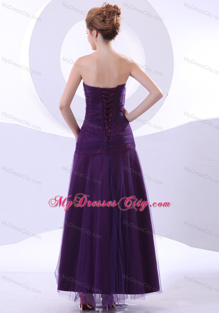 Exquisite Purple Sweetheart Prom Evening Dress Online