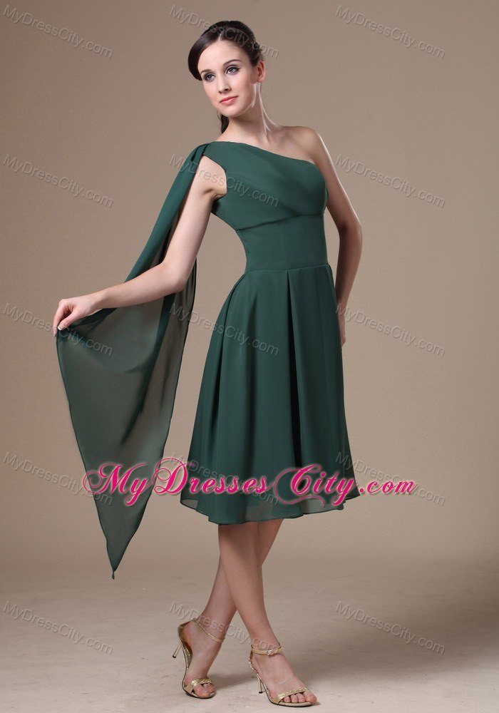 Customer Made Short Chiffon Cocktail Dress with Train