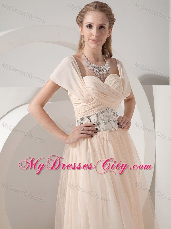 Champagne Sweetheart Wedding Mother Outfits Chiffon with Beading