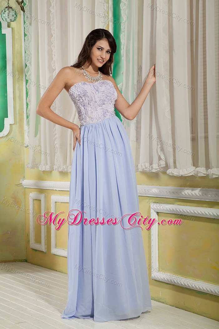 Lilac Empire Strapless Rolling Flower Dress for prom 2013 Spring