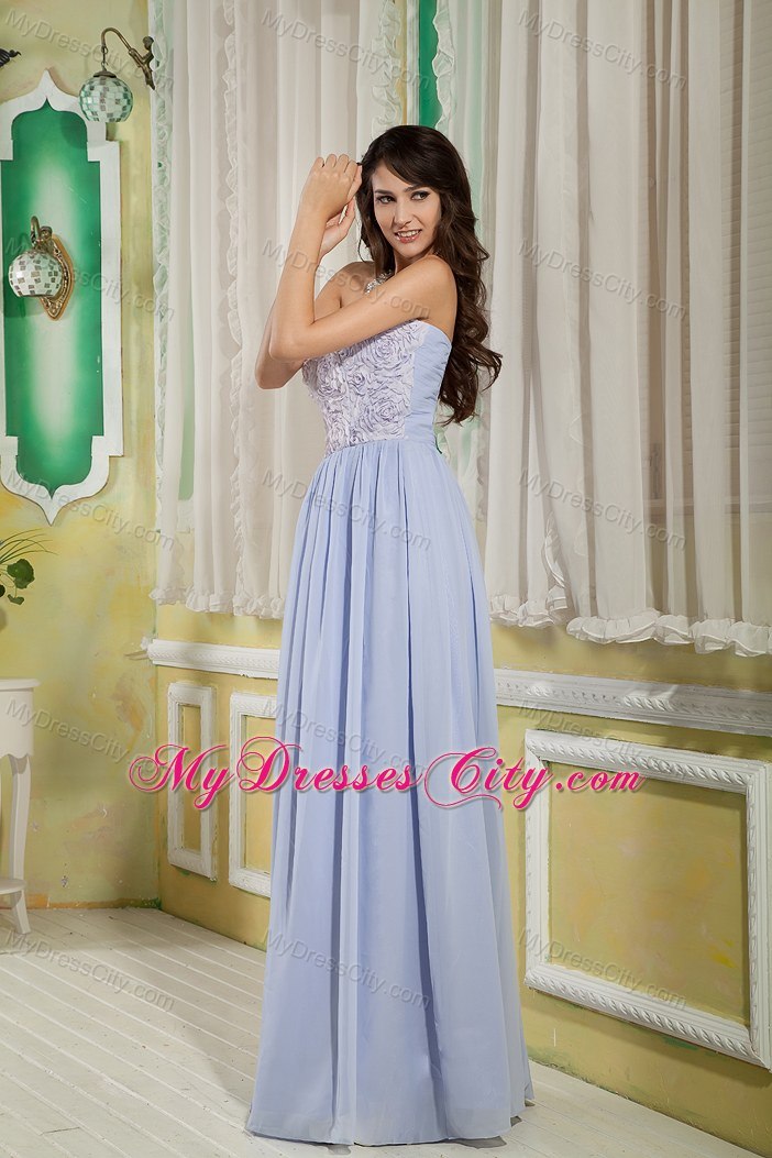 Lilac Empire Strapless Rolling Flower Dress for prom 2013 Spring