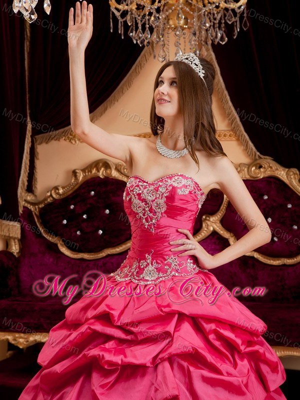 Discount Sweetheart Hot Pink Quinceanera Dress with Layers