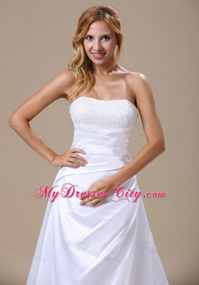 Beaded Decorate Bust and Appliques Wedding Anniversary Dress