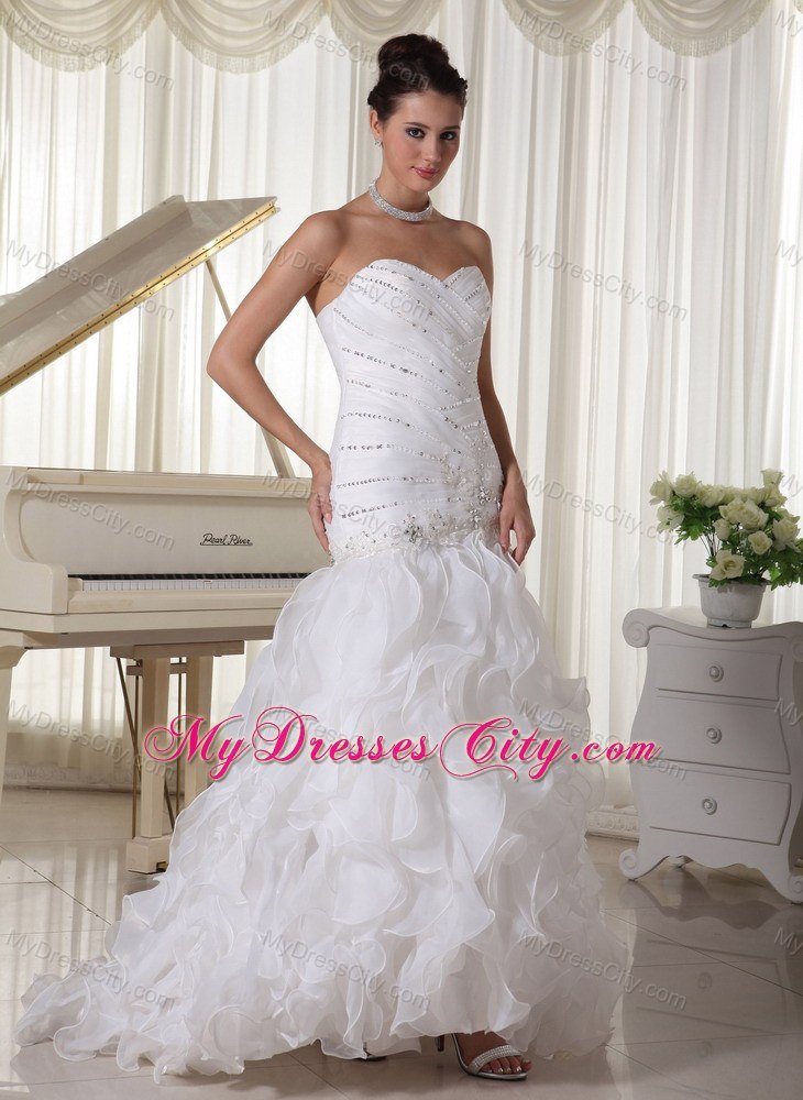 Mermaid Ruffles Sweetheart Beaded and Appliques for 2013 Wedding Dresses