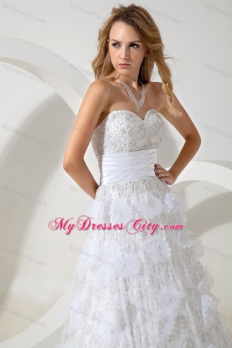 Sweetheart Special Fabric Bridal Dresses for Church Wedding