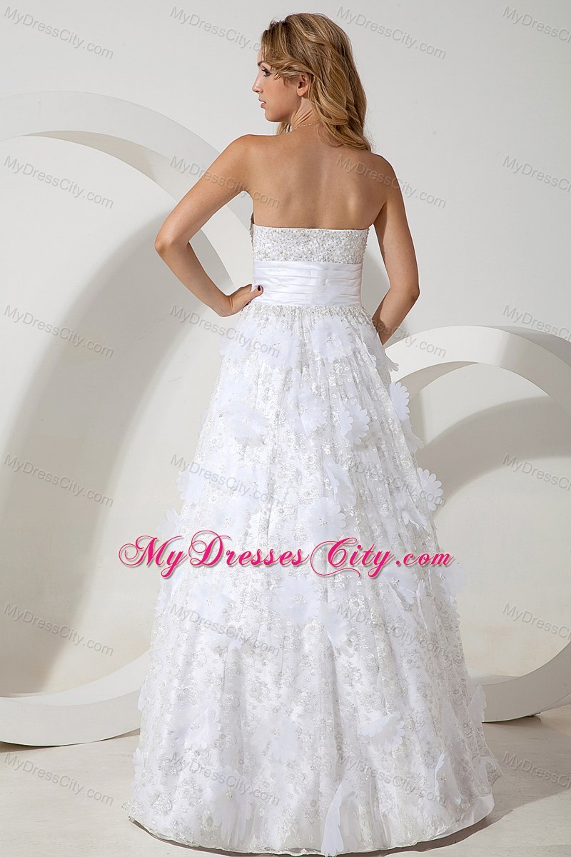 Sweetheart Special Fabric Bridal Dresses for Church Wedding