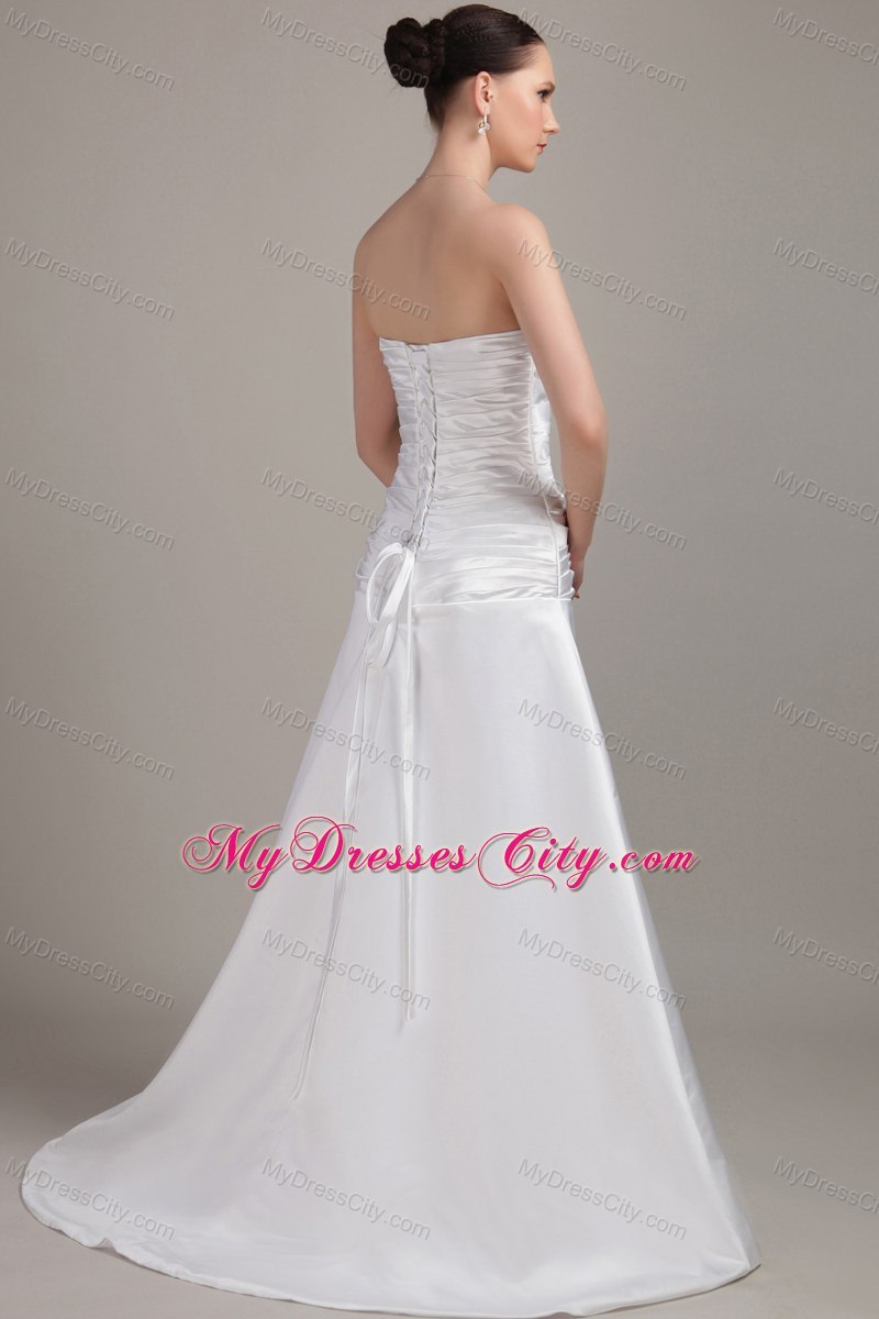 Romantic Ruches Sweetheart Wedding Dress for Church Wedding