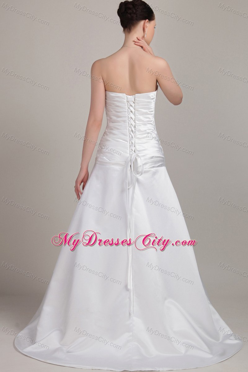 Romantic Ruches Sweetheart Wedding Dress for Church Wedding