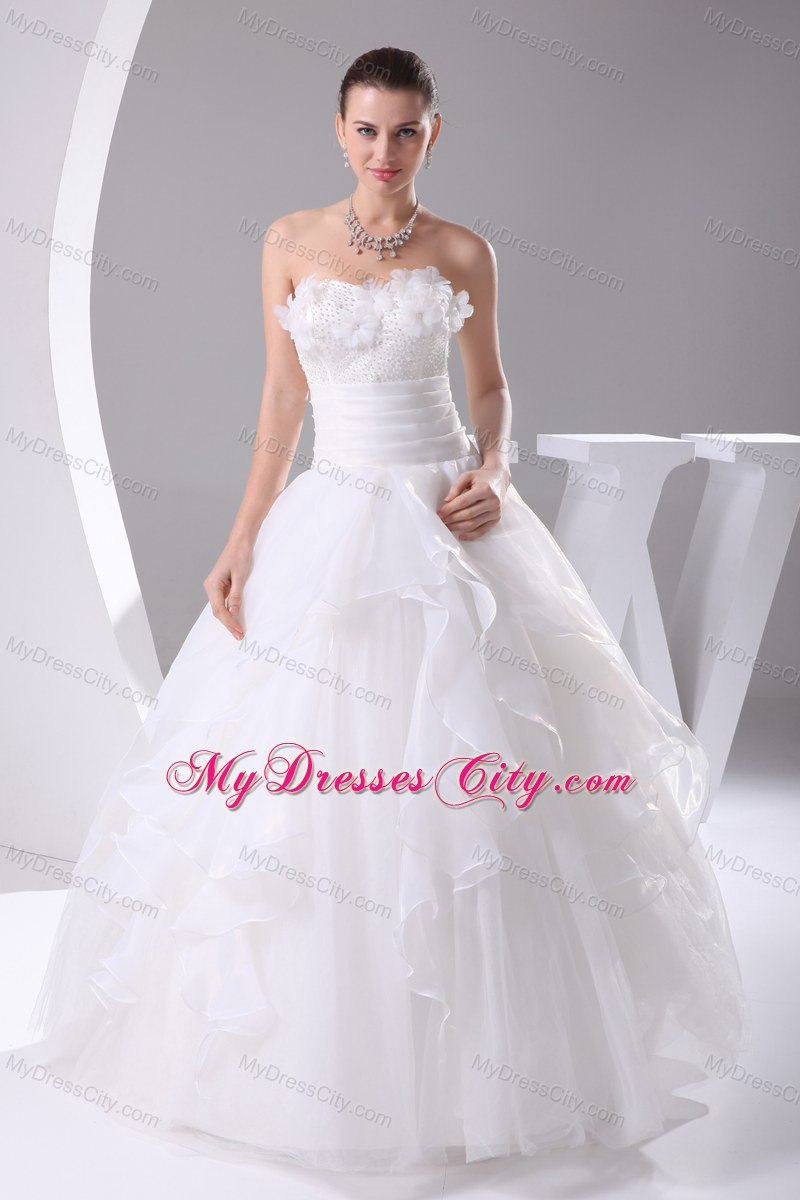 2013 Beautiful Ball Gown Sweetheart Appliques Wedding Dress