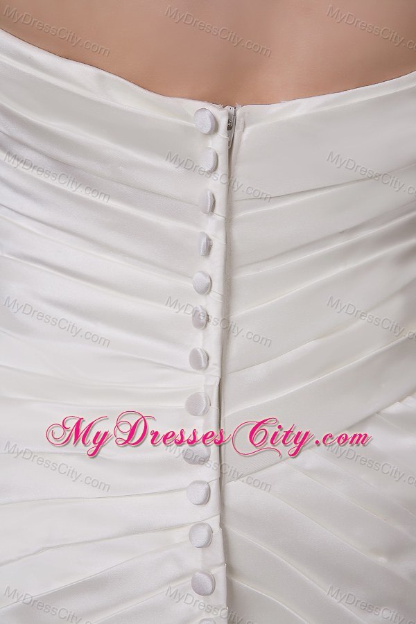 A-line Sweetheart Clasp Handle Full Beaded Bust Bridal Gown