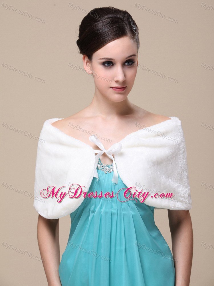 Luxurious Faux Fur Special Occasion / Wedding Shawl On Sale