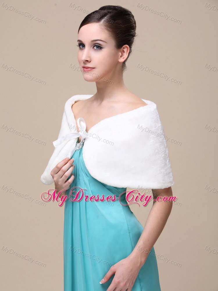 Luxurious Faux Fur Special Occasion / Wedding Shawl On Sale