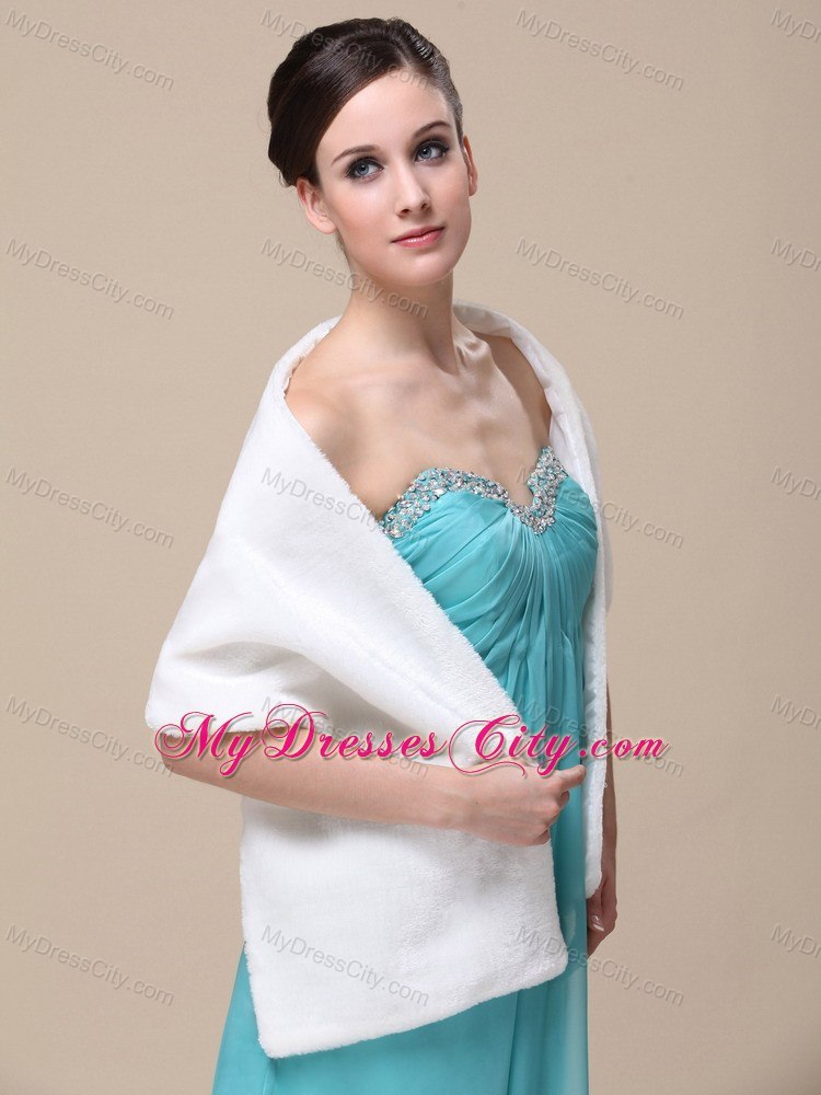 Luxurious Faux Fur Special Occasion / Wedding Shawl On Sale