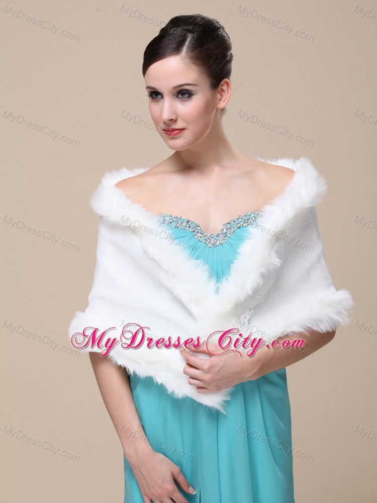 Gorgeous Faux Fur Special Occasion / Wedding Shawl On Sale