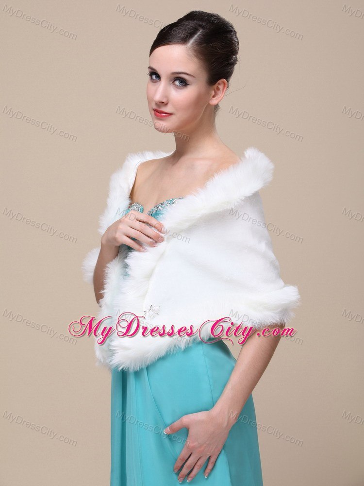 Gorgeous Faux Fur Special Occasion / Wedding Shawl On Sale