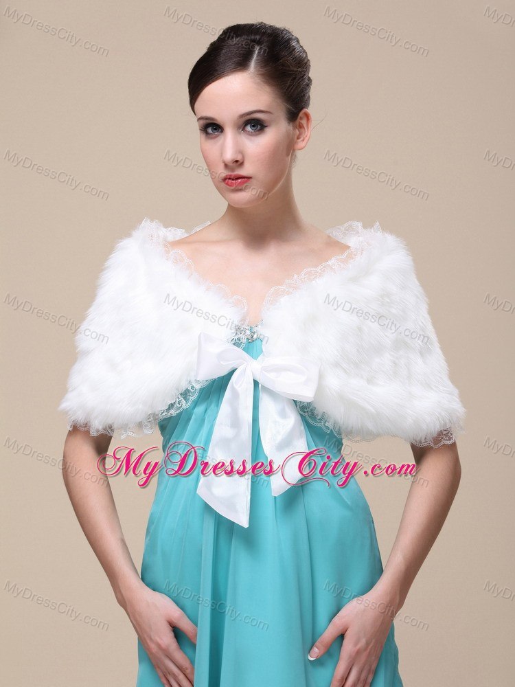 Faux Fur Special Occasion/ Wedding Shawl