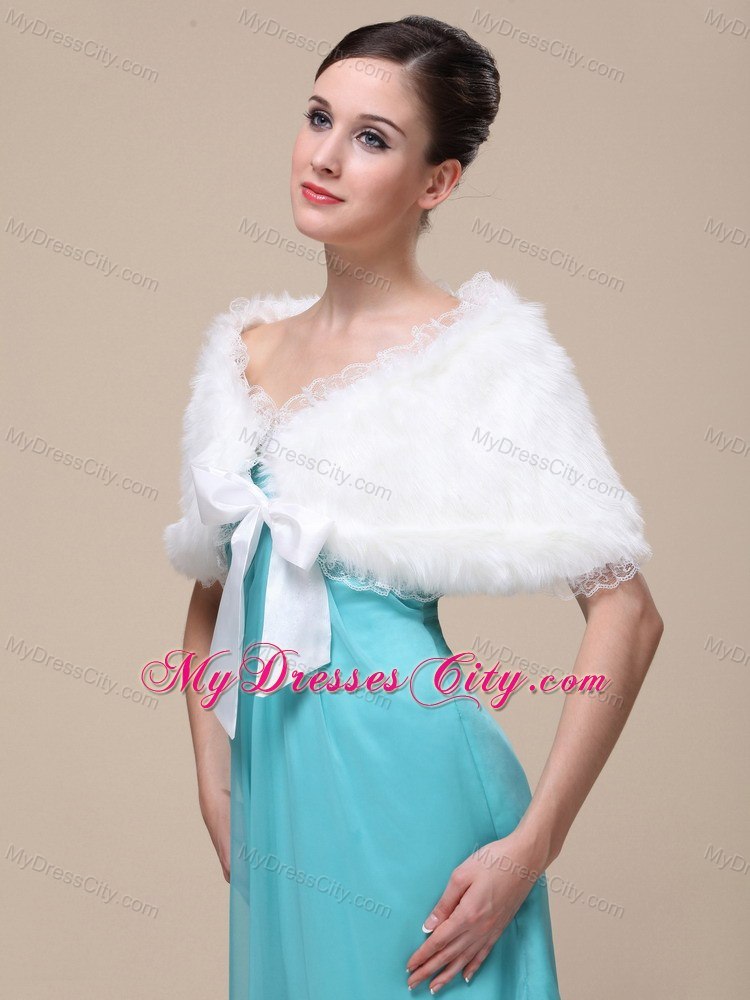 Faux Fur Special Occasion/ Wedding Shawl