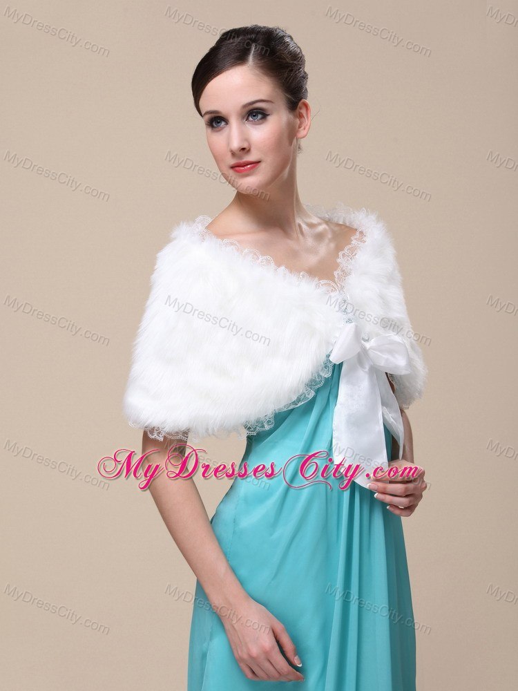 Faux Fur Special Occasion/ Wedding Shawl