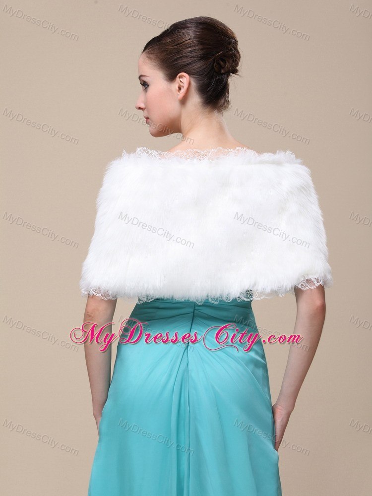 Faux Fur Special Occasion/ Wedding Shawl