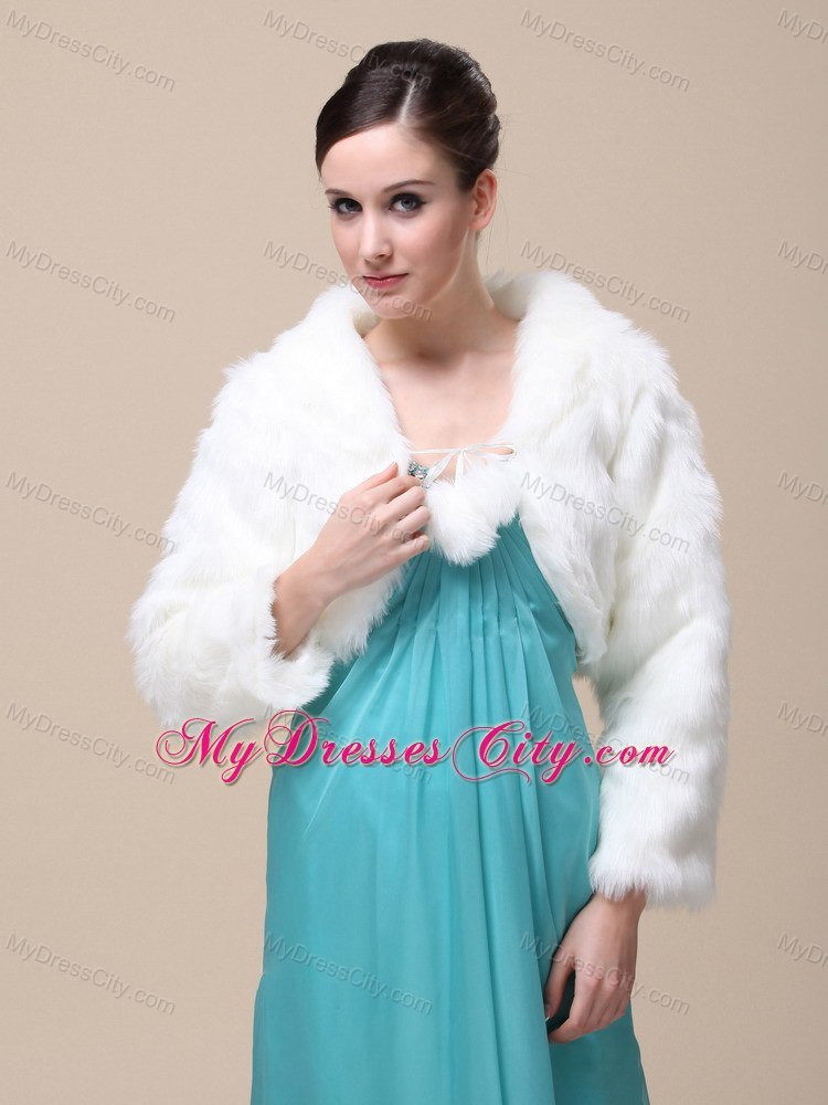 Low Price Rabbit Fur Special Jacket In Ivory With High-neck