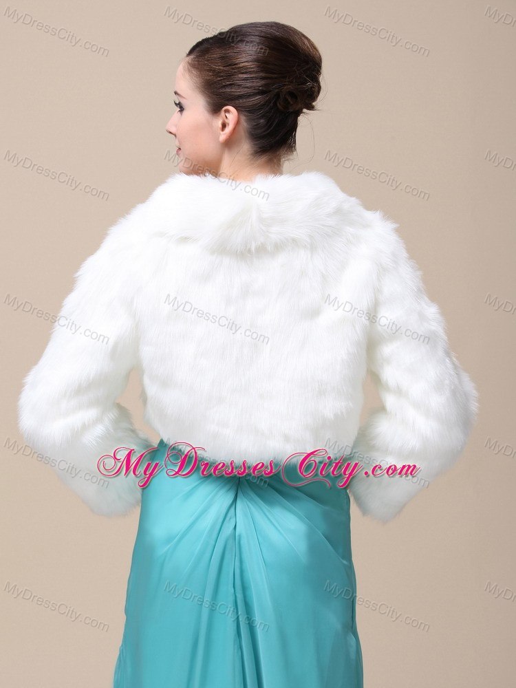 Low Price Rabbit Fur Special Jacket In Ivory With High-neck