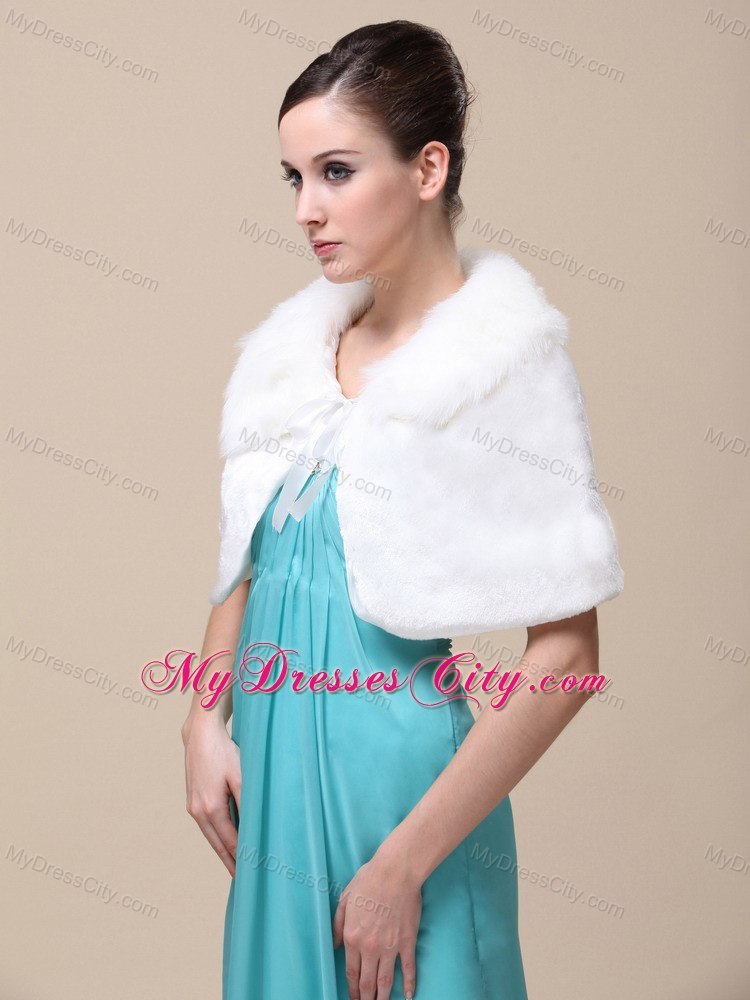 Top Selling High Quality Instock Special Occasion Wedding / Bridal Shawl With Fold-over Collar