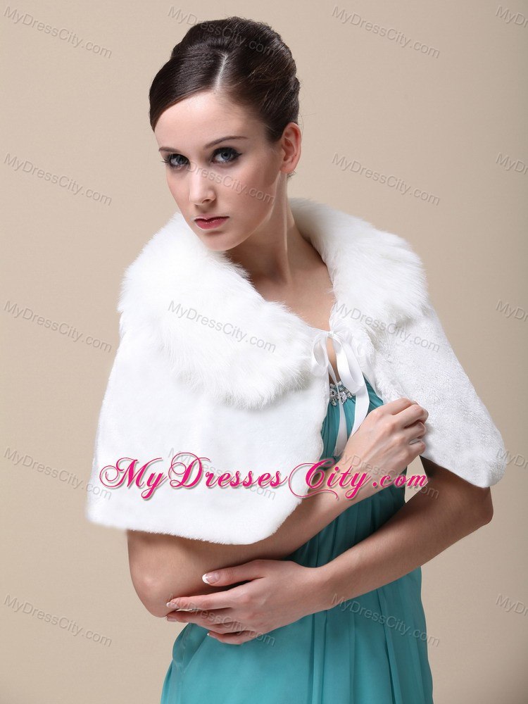 Top Selling High Quality Instock Special Occasion Wedding / Bridal Shawl With Fold-over Collar