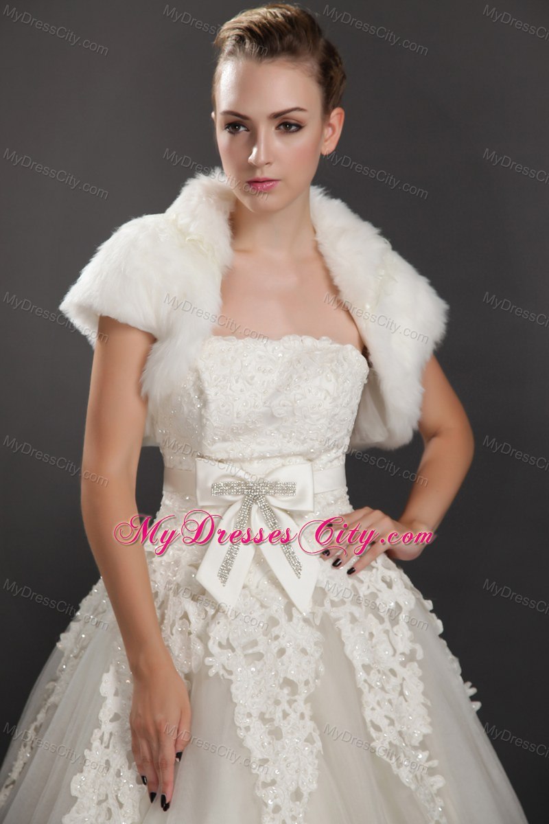 Rabbit Fur Special Occasion Short Sleeves Jacket