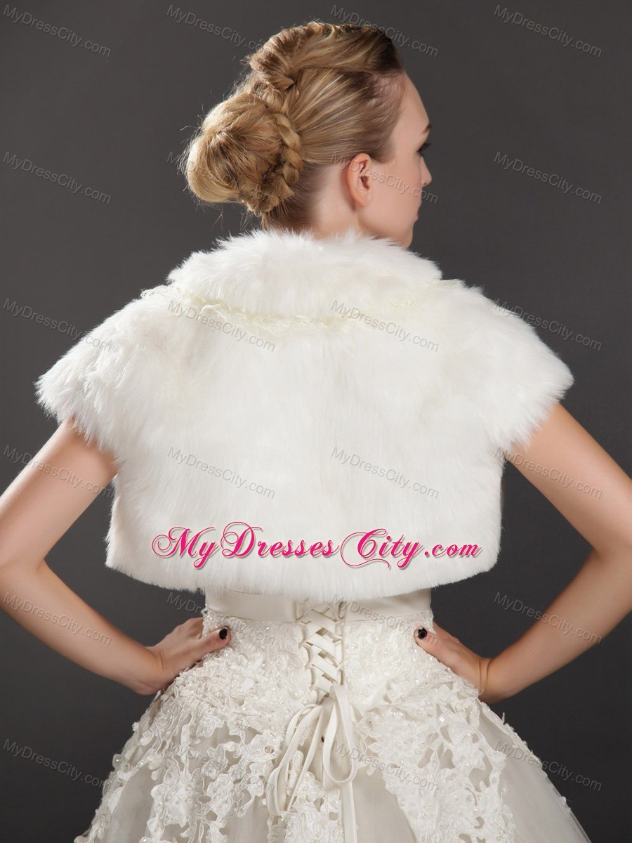 Rabbit Fur Special Occasion Short Sleeves Jacket