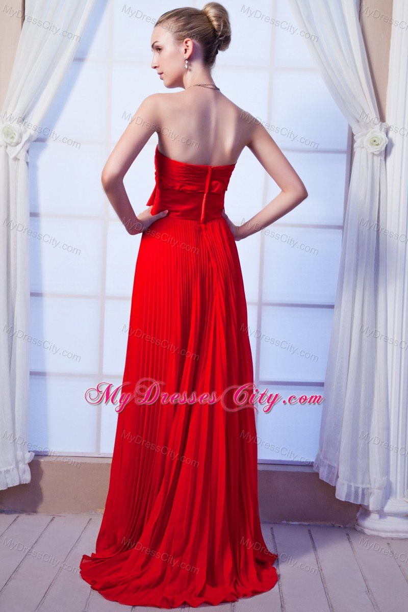 Ruching and Pleating Bridesmaid Dresses with Bowknot For Ladies