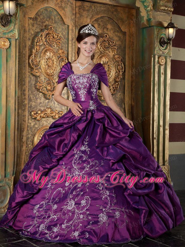 Purple Straplesss Quinceanera Dress with Jacket