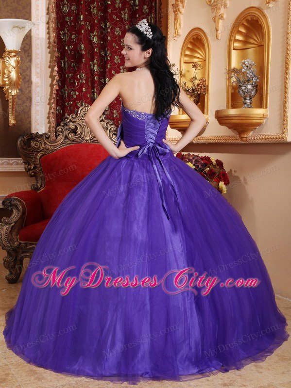 Sweetheart Beaded Sweet 16 Dresses with Bowknot