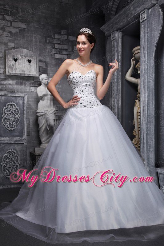 Lovely A-Line Taffeta and Tulle Beading Sweet Sixteen Dress