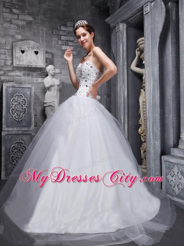 Lovely A-Line Taffeta and Tulle Beading Sweet Sixteen Dress