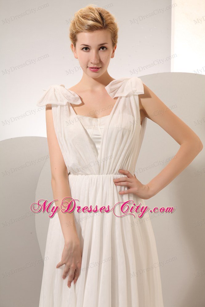 2013 Cheap Empire Straps Ruching Beach Wedding Dresses for Beach