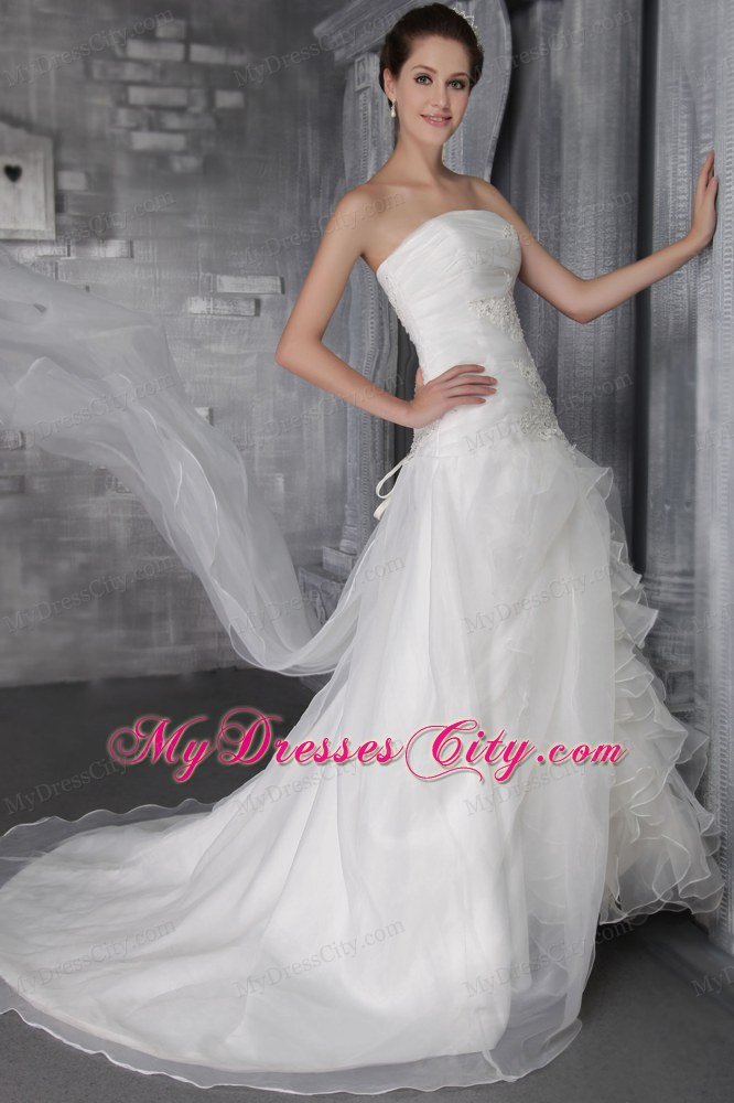 Lace and Beading A-Line Princess Strapless Wedding Dress for 2013