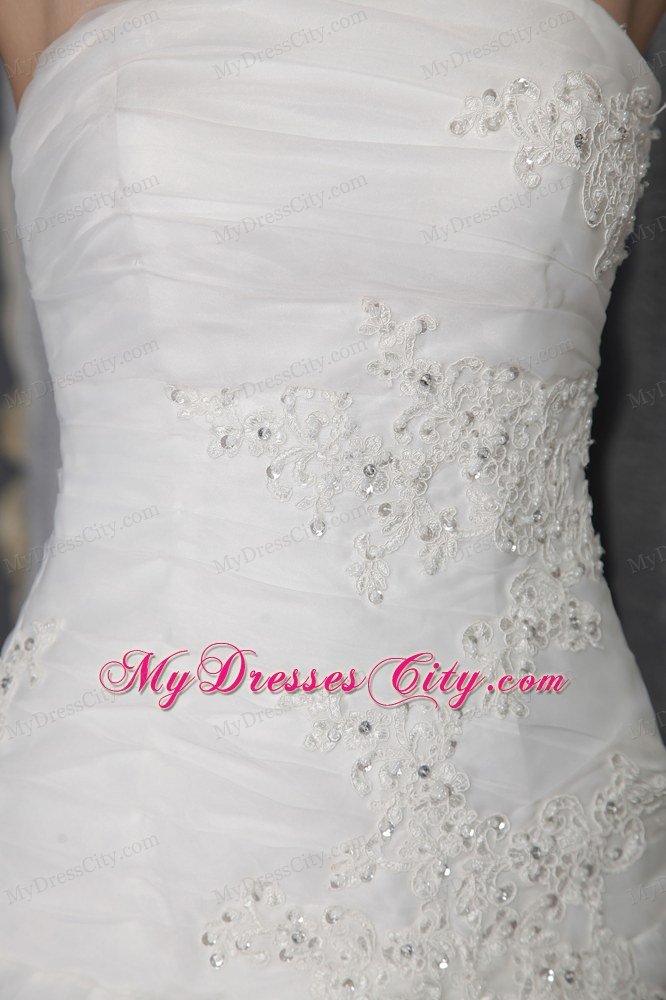 Lace and Beading A-Line Princess Strapless Wedding Dress for 2013