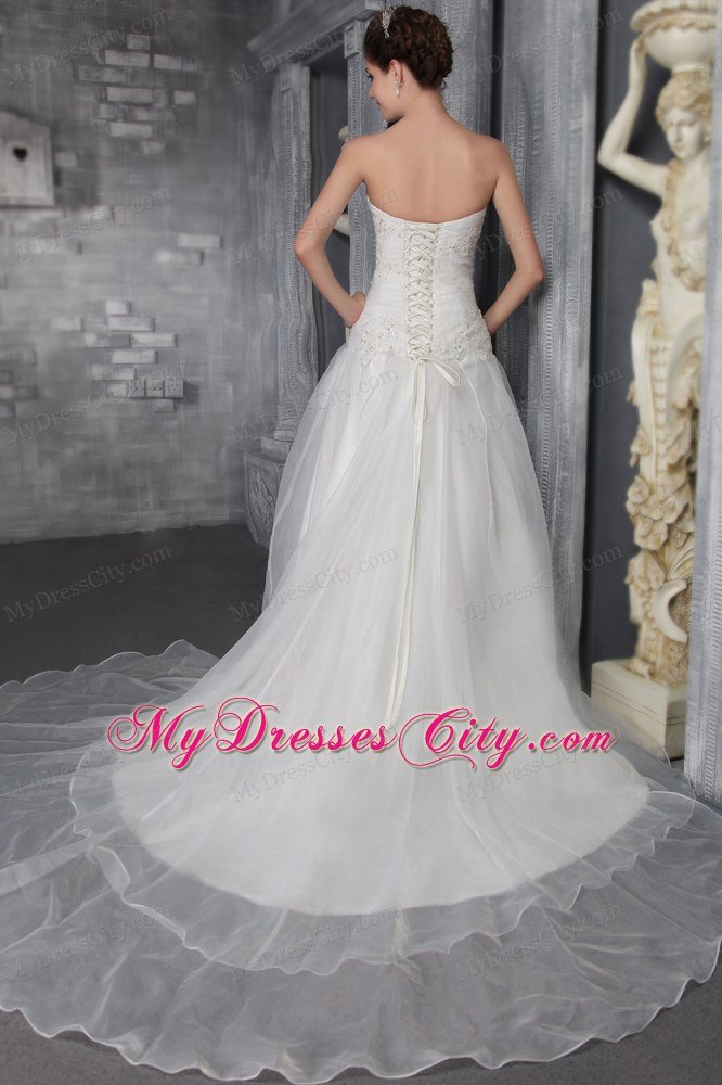 Lace and Beading A-Line Princess Strapless Wedding Dress for 2013