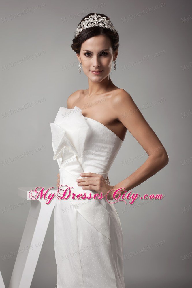 2013 Simple Stylish Mermaid Strapless Brush Train bridal dress