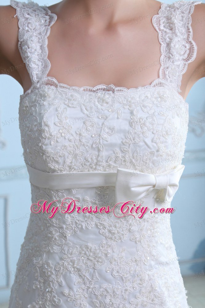 Mermaid Square Add Stock Lace Court Train Church Wedding Dress